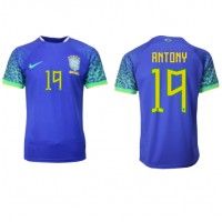 Brazil Antony #19 Replica Away Shirt World Cup 2022 Short Sleeve